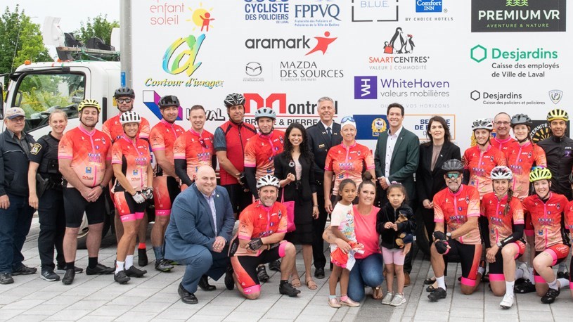 Le Tour cycliste des policiers de Laval reprend la route au profit de l’Opération Enfant Soleil