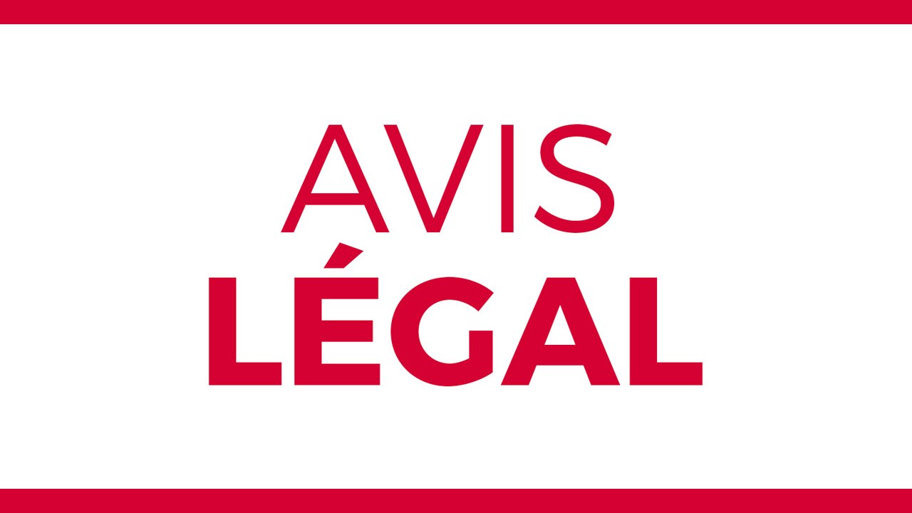 Avis légal