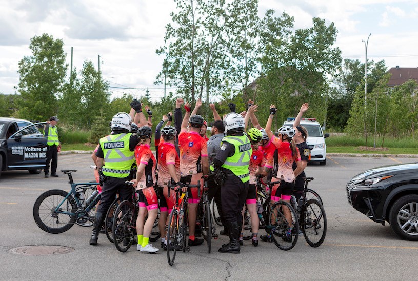 Le Tour cycliste des policiers de Laval a franchi la ligne d’arrivée