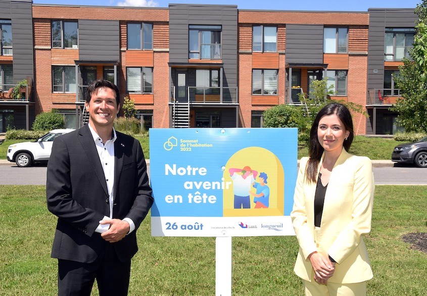 Stéphane Boyer, maire de Laval et Catherine Fournier, mairesse de Longueuil