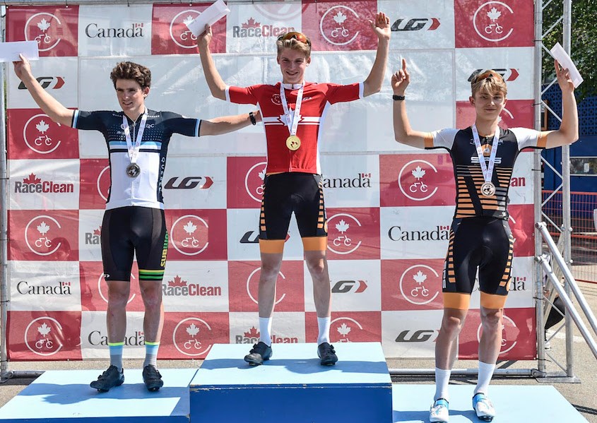Jérôme Gauthier a décroché l’argent au critérium chez les juniors hommes.
