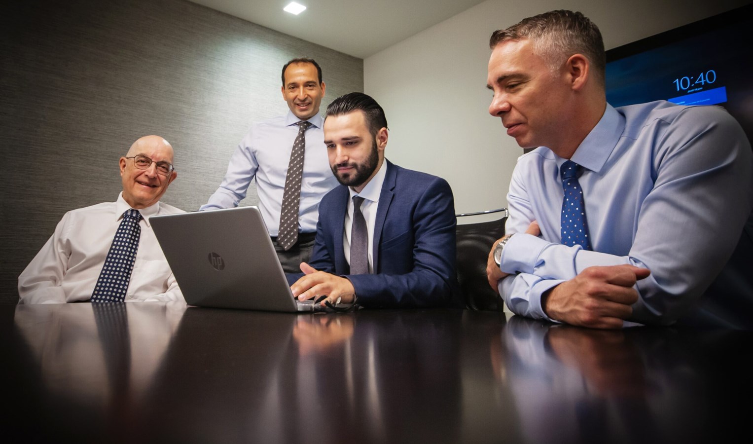 Michel Payette, consultant senior // Mehdi Perrault, directeur général // Kristian Blazevic, conseiller en sécurité financière // Eric Harvey, conseiller en sécurité financière