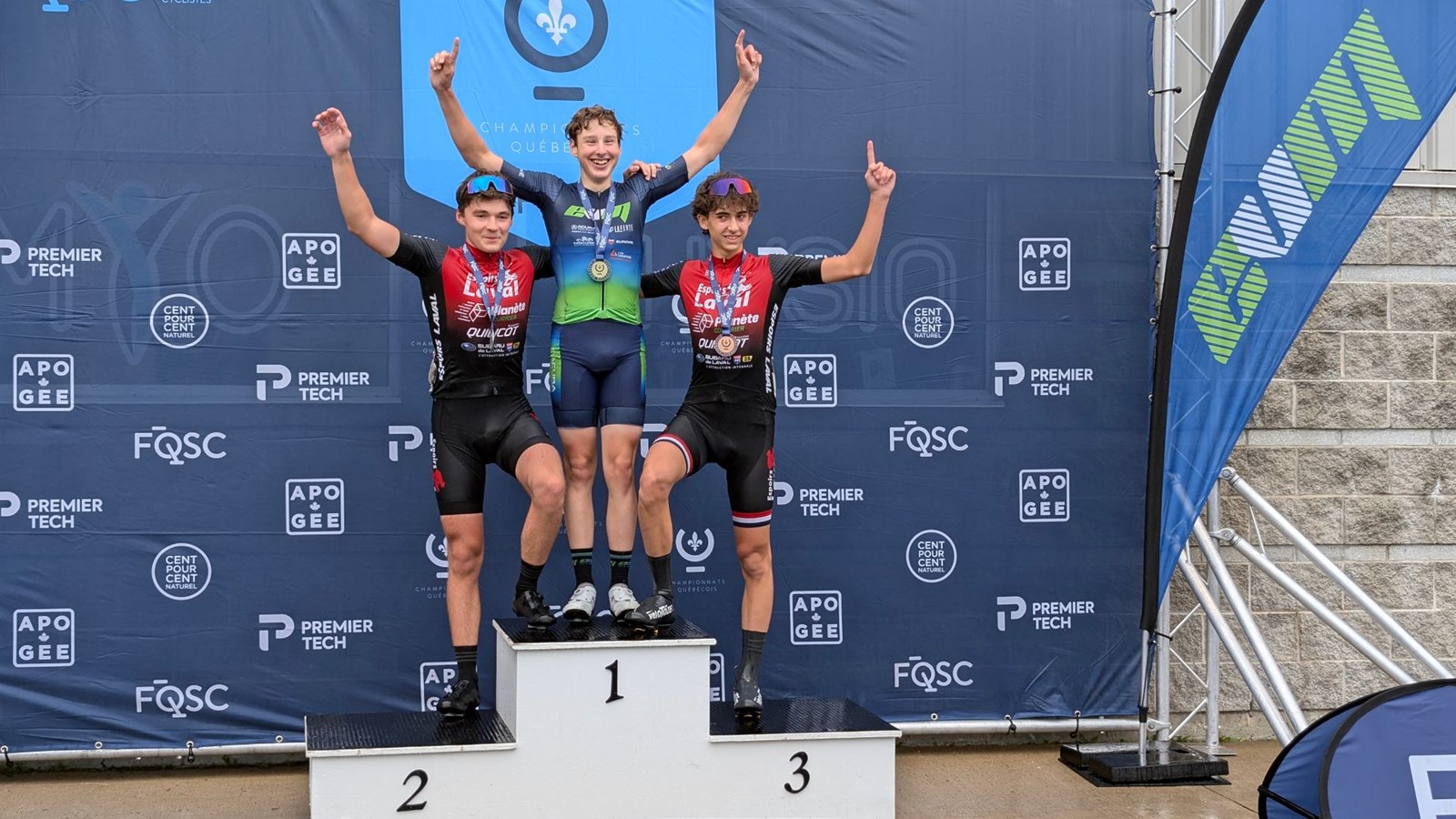 Deux Lavallois sur la deuxième marche des Championnats québécois sur route