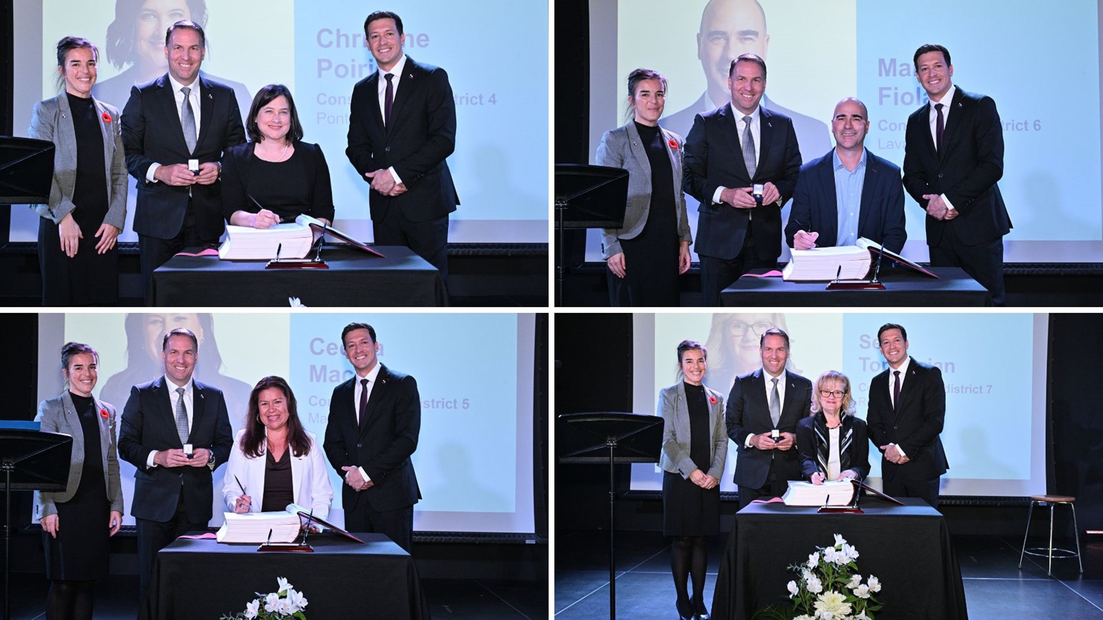 Assermentation des membres du nouveau conseil municipal de Laval. 