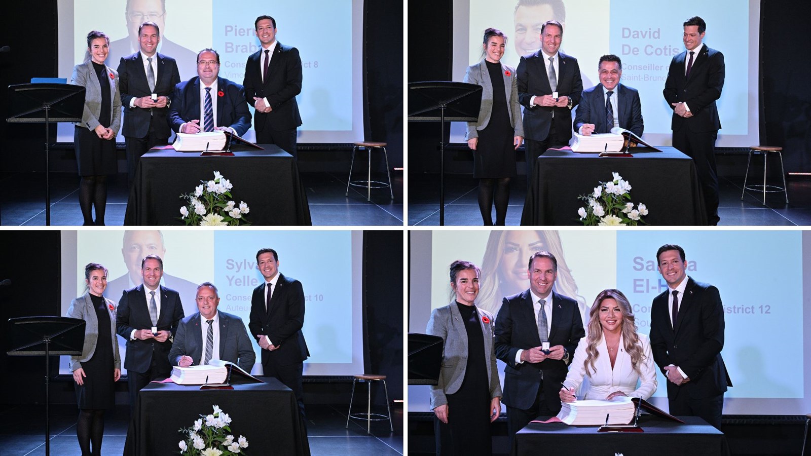 Assermentation des membres du nouveau conseil municipal de Laval. 