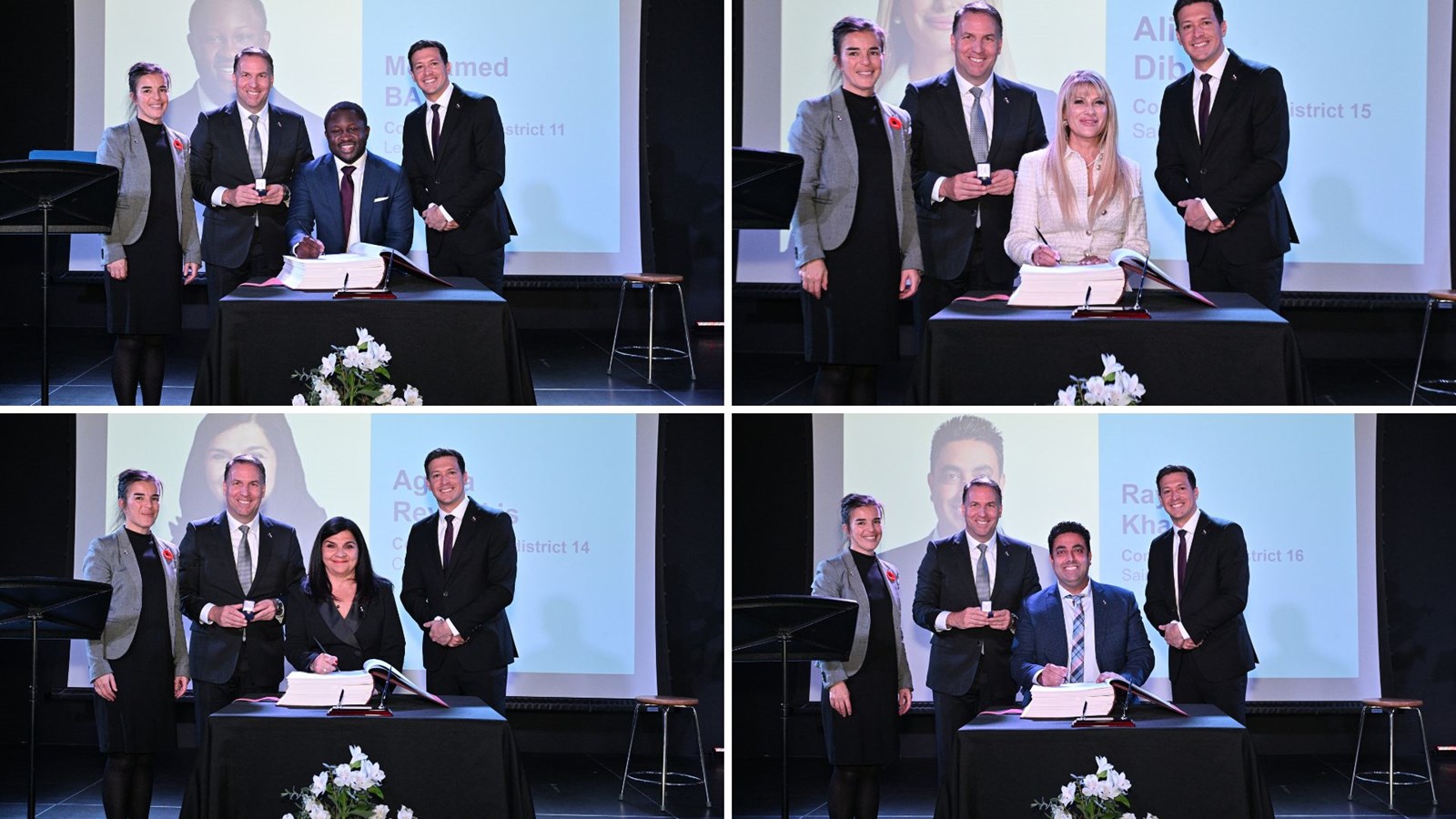 Assermentation des membres du nouveau conseil municipal de Laval. 