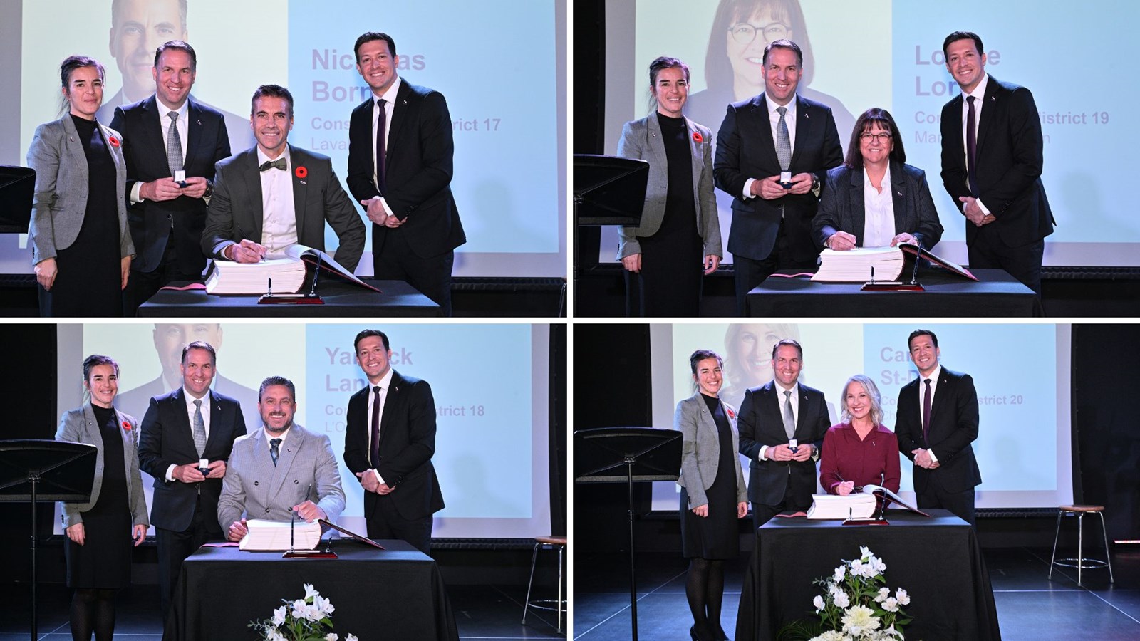 Assermentation des membres du nouveau conseil municipal de Laval. 