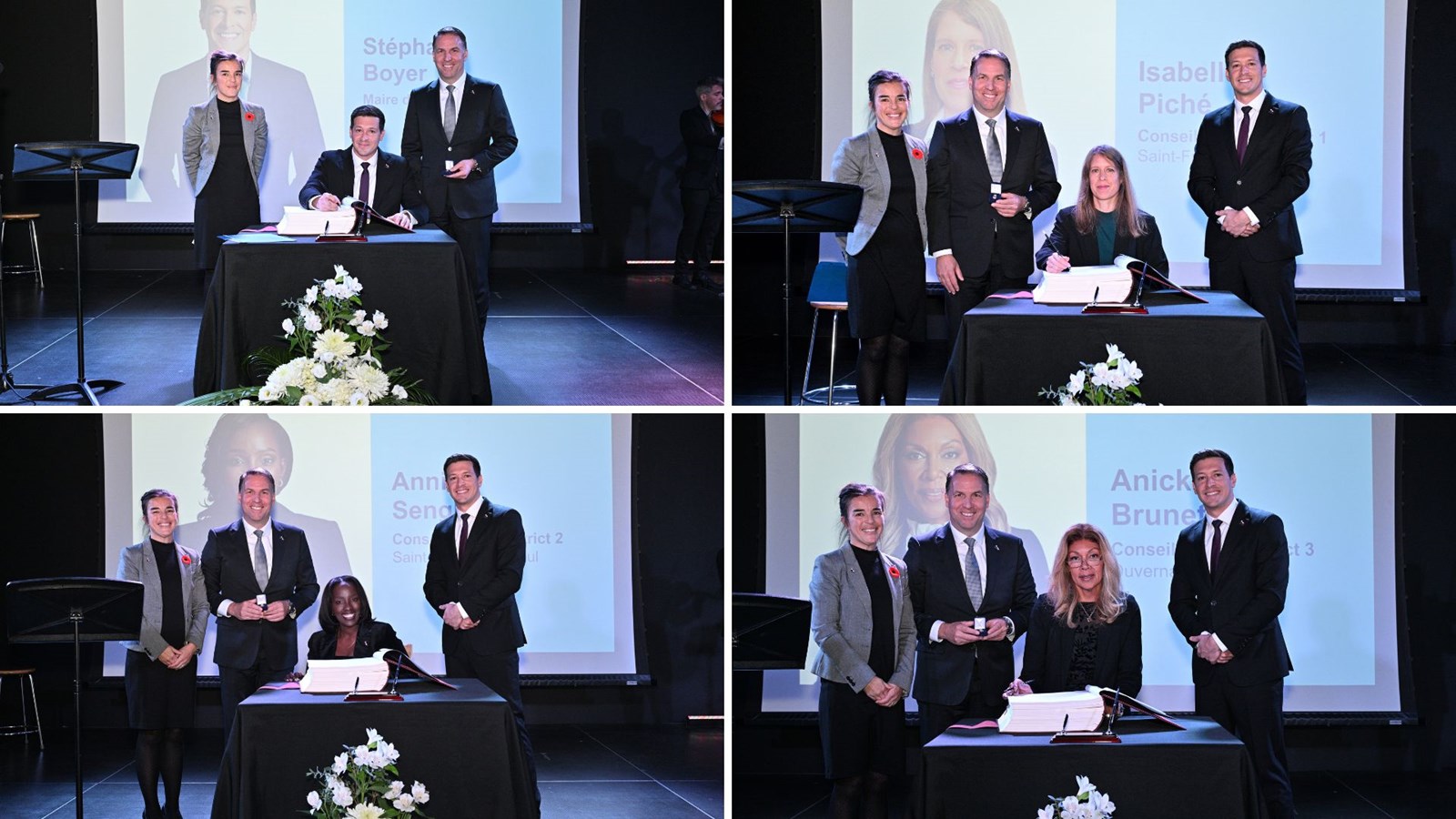 Assermentation des membres du nouveau conseil municipal de Laval. 