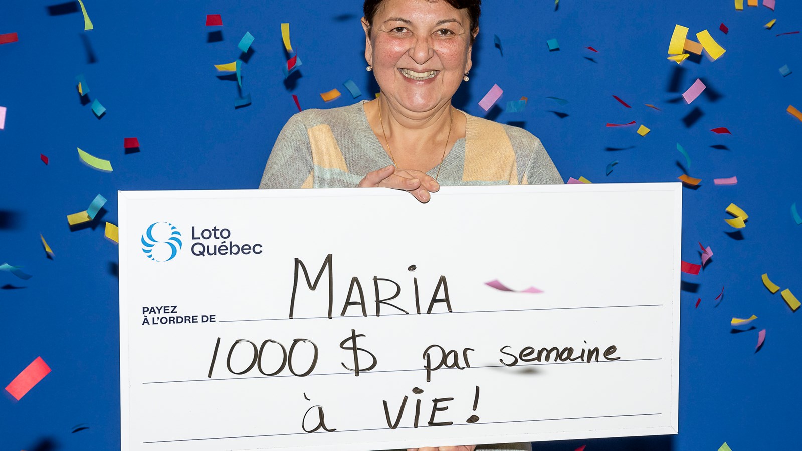 Une Lavalloise remporte 1 000 $ par semaine à vie