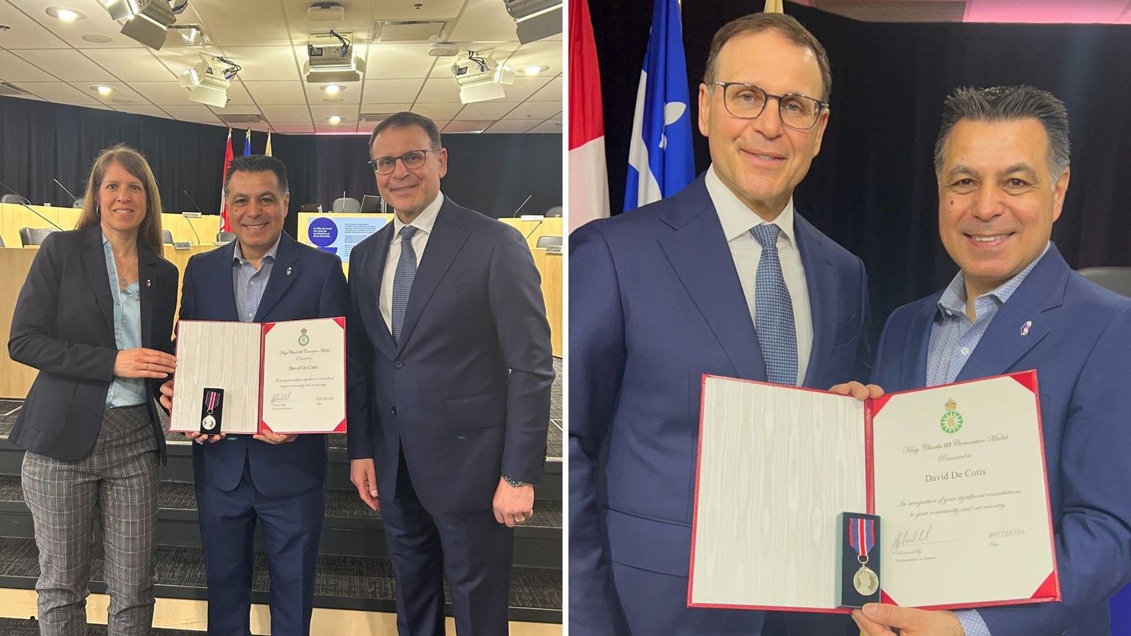 David de Cotis reçoit la Médaille du couronnement du roi Charles III