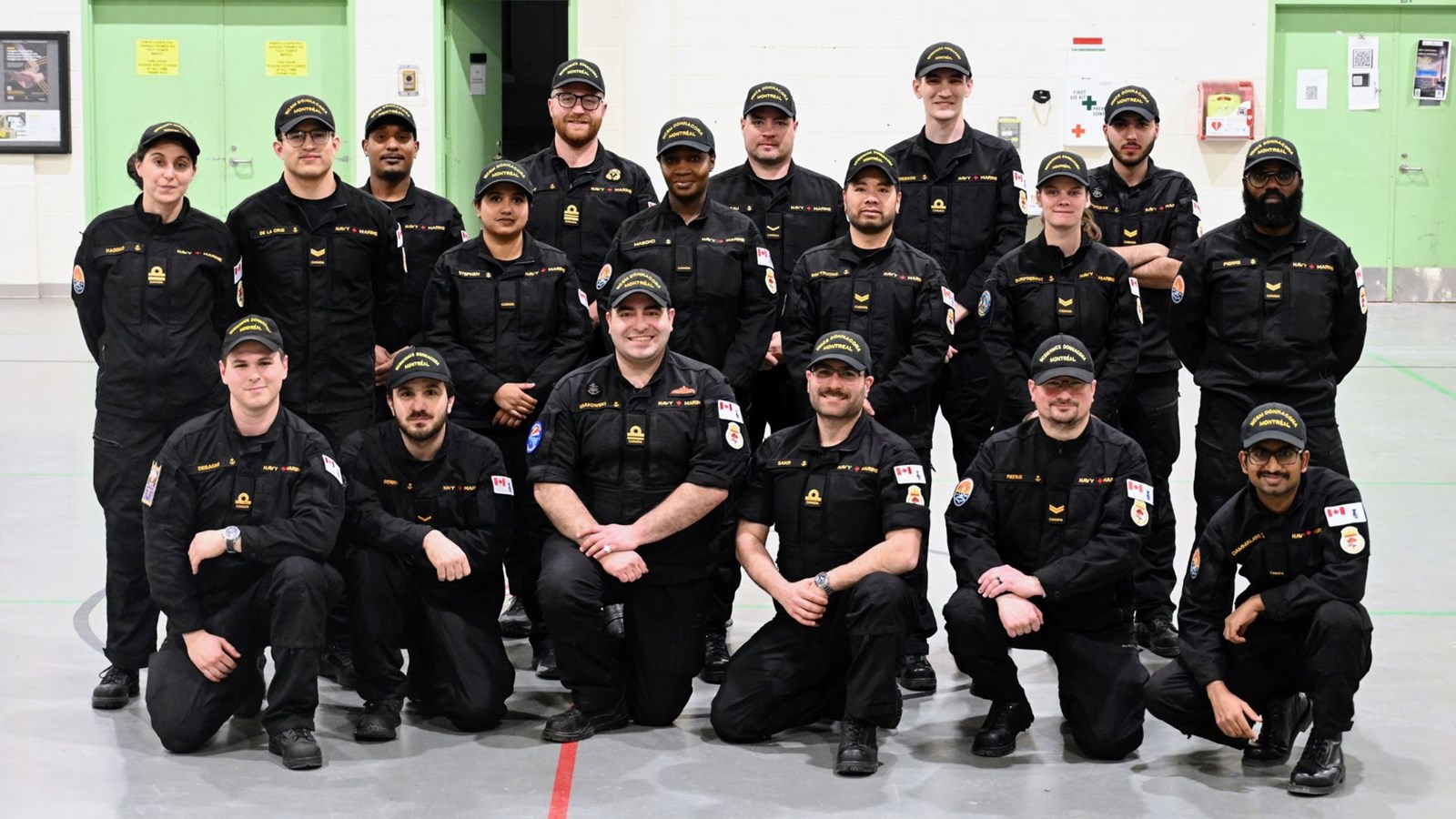 Les membres du NCSM Donnacona participant à l’entraînement du 9 mars, 2026 au détachement de Laval