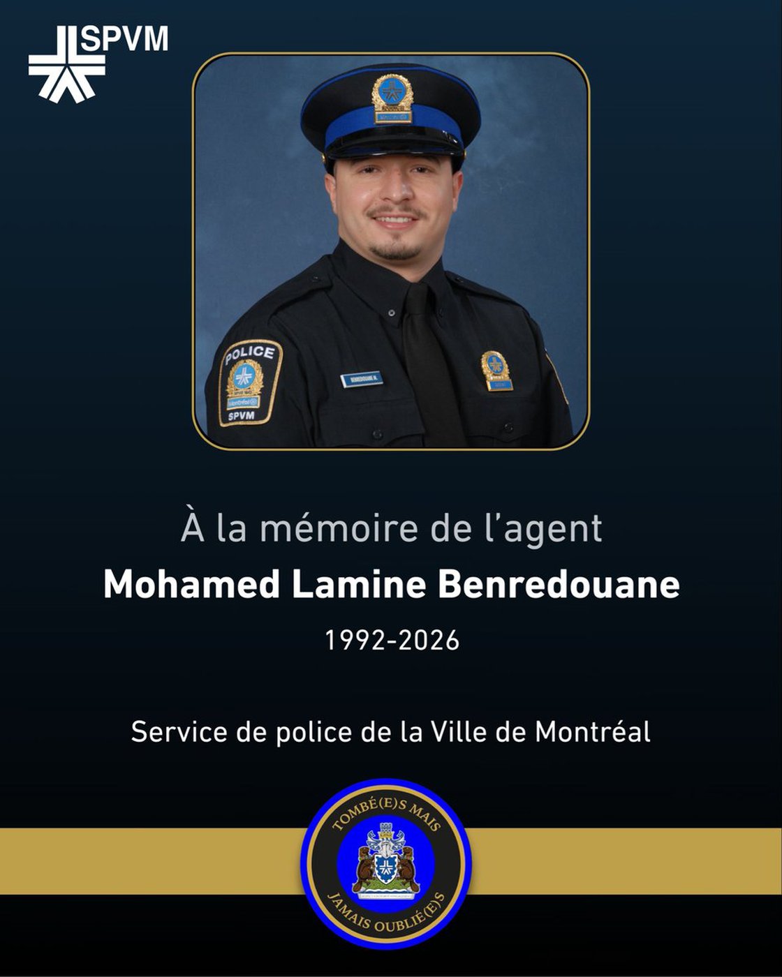 Une cérémonie au Centre Bell pour l'agent tué lors de la fusillade à Côte-des-Neiges