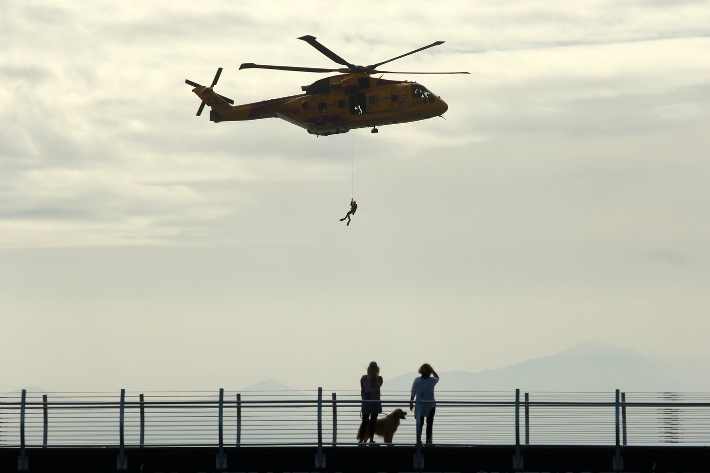 Un membre de la marine secouru après avoir basculé par-dessus bord en C.-B.