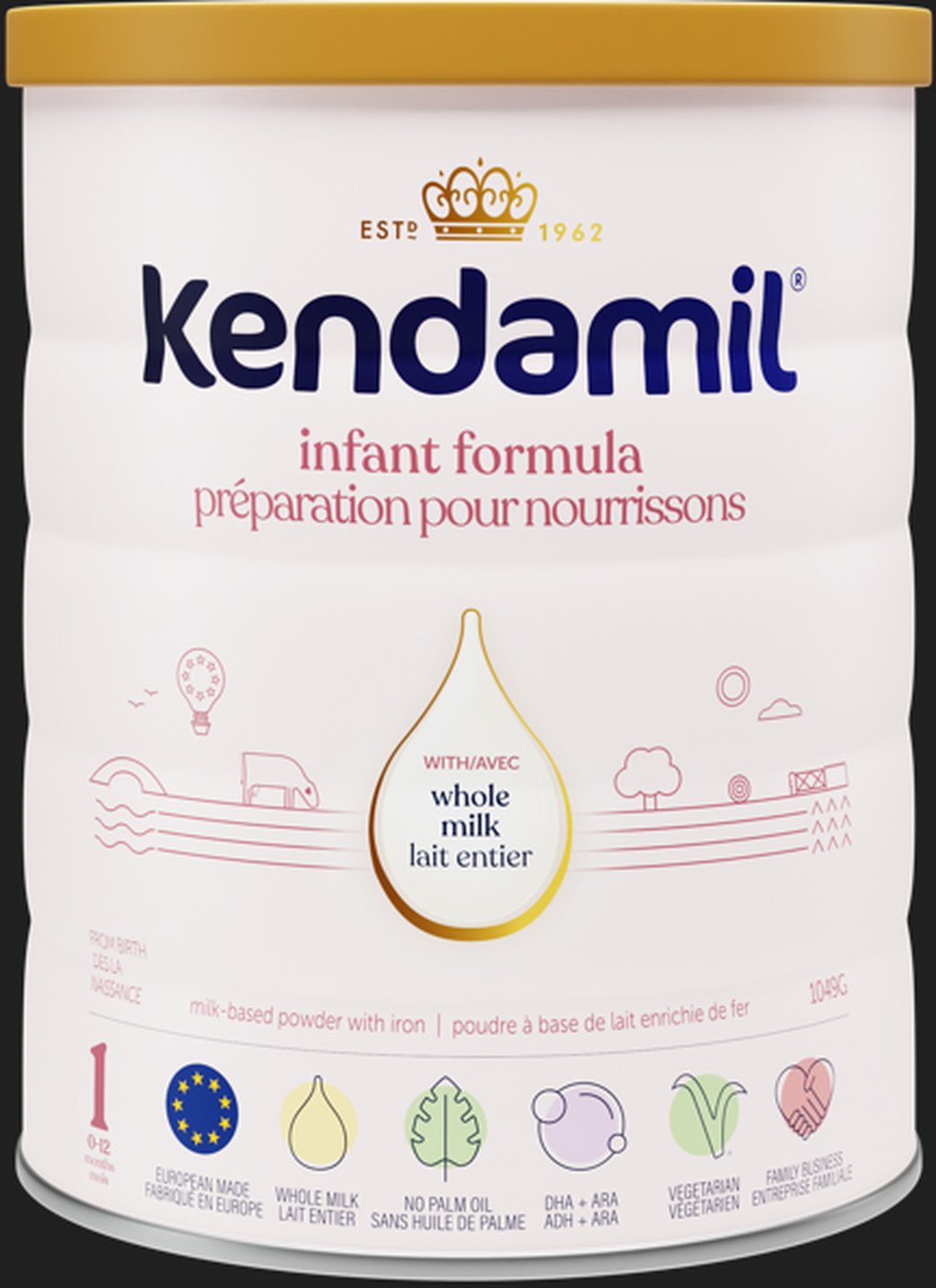 La préparation pour nourrissons avec lait entier Kendamil fait l'objet d'un rappel