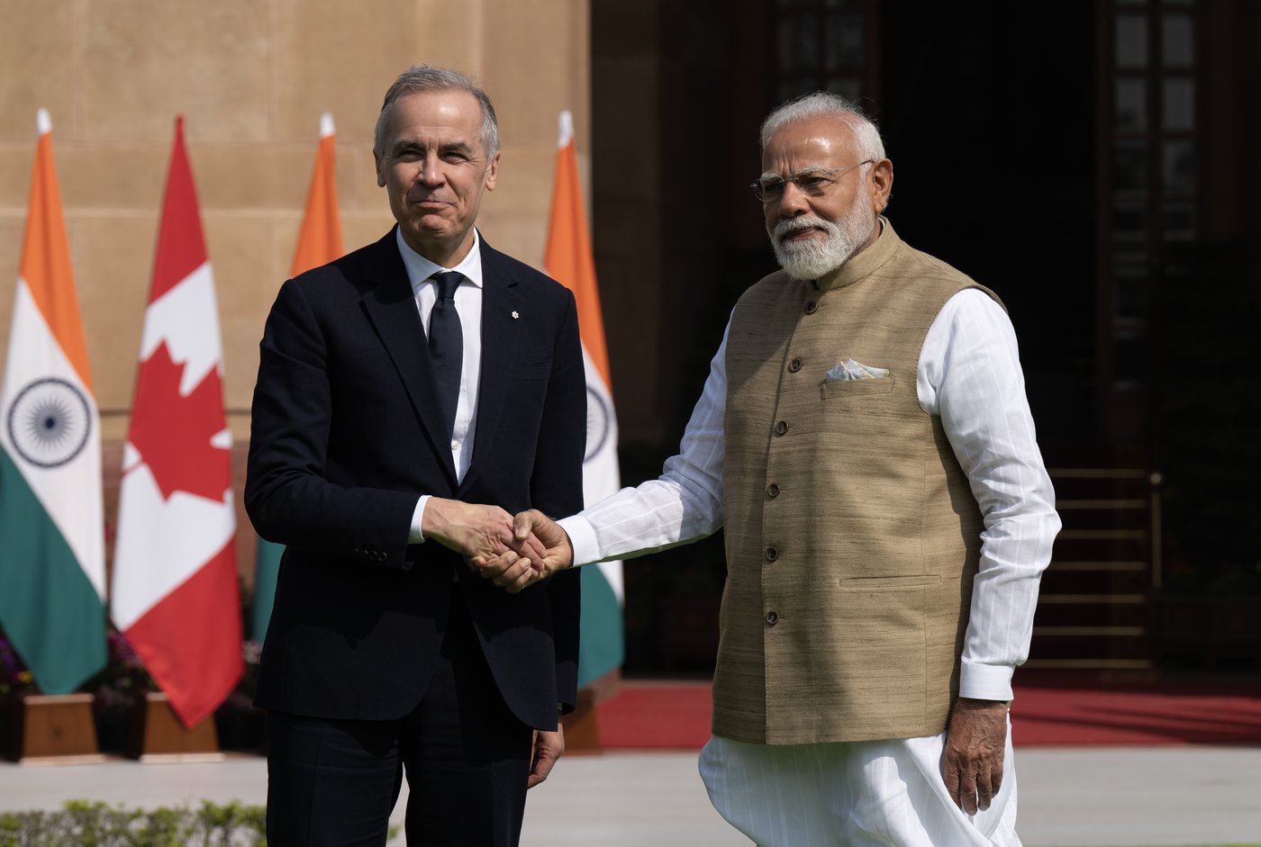 Mark Carney a rencontré son homologue de l'Inde, Narendra Modi, à New Delhi