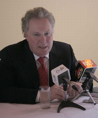 Jean Charest en visite en 2008 à Saint-Georges