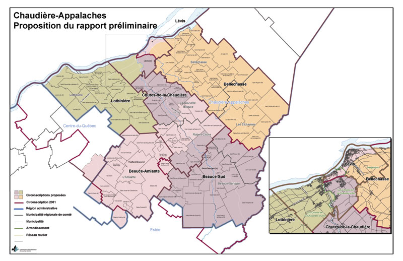La nouvelle carte électorale morcelle la Beauce