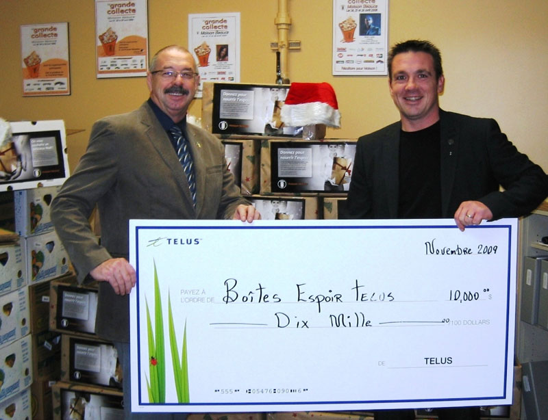 Telus s'associe à Moisson Beauce pour apporter de l’espoir à Noël