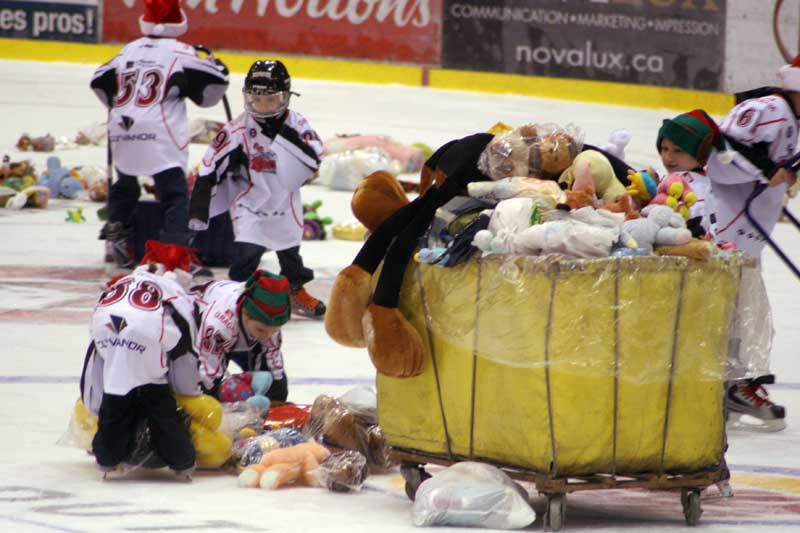 Un déluge de toutous est tombé sur la glace du Centre sportif