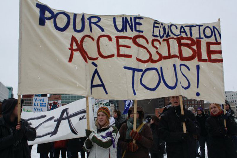 Les étudiants du Cégep Beauce-Appalaches manifestent leur mécontentement à Ottawa
