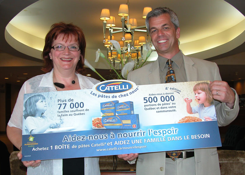 Catelli remet 8700 portions de pâte à Moisson Beauce