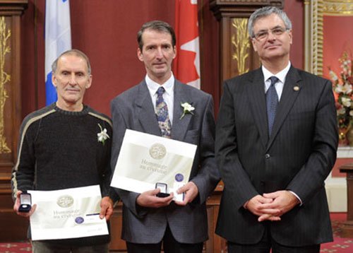 Jean-Pierre Drouin et de Léo Hardy honorés à Québec
