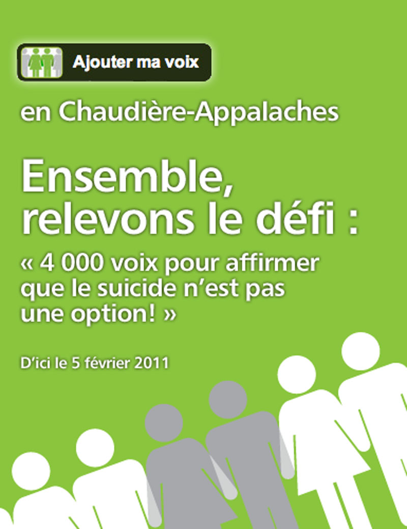 Ajouter ma voix : l’objectif est de sensibiliser 1 % de la population de Chaudière-Appalaches