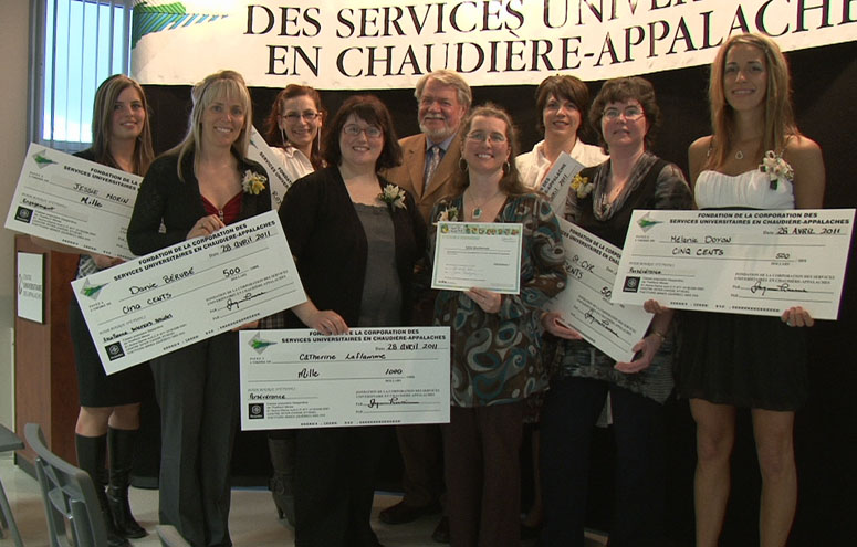 La Fondation des services  universitaires en Chaudière-Appalaches honore huit étudiantes