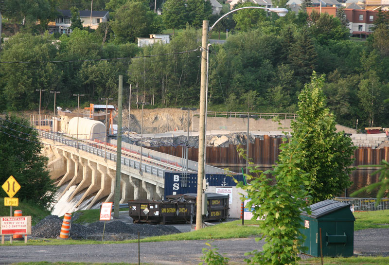 Les travaux progressent bien au barrage Sartigan