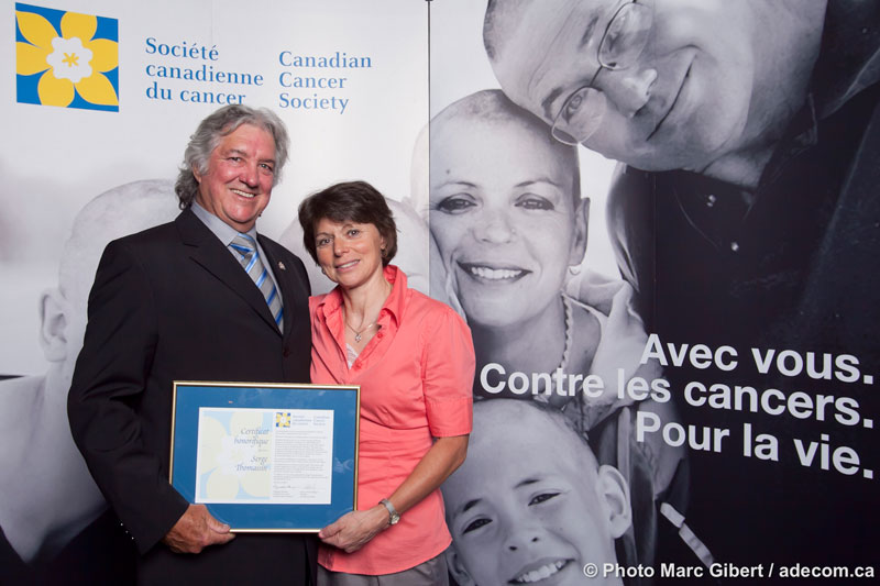 La Société canadienne du cancer rend hommage à Serge Thomassin