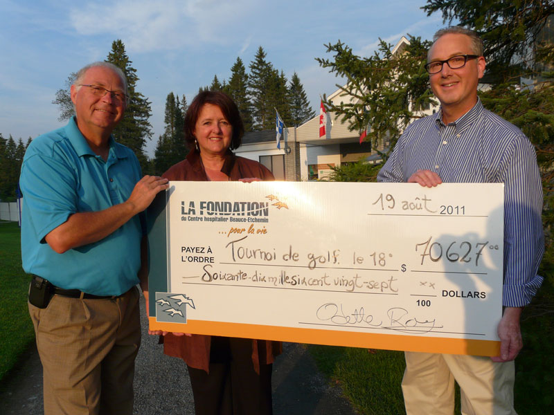 La Fondation du Centre hospitalier Beauce-Etchemin amasse 70 627 $ à son Tournoi de golf