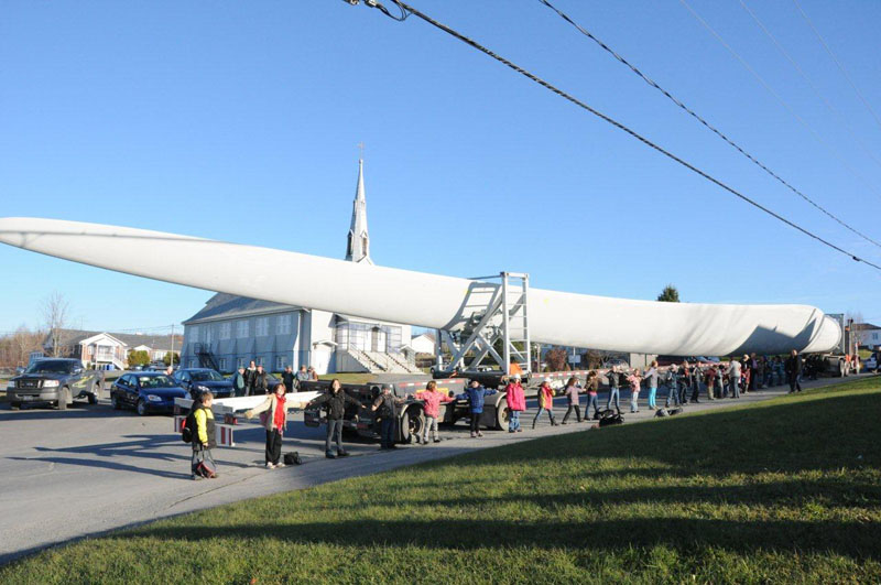 Les premières pièces du parc éolien de Saint-Robert sont arrivées