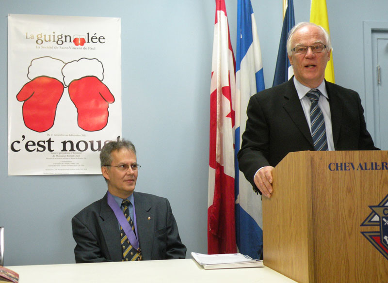 Robert Dutil agira à titre de président d’honneur de la guignolée des Chevaliers de Colomb