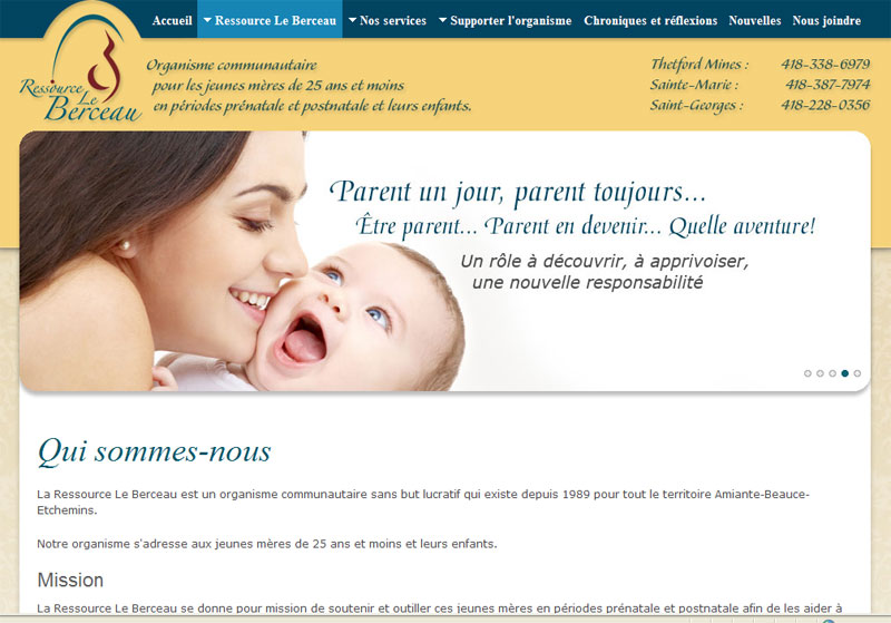 La Ressource le Berceau a son site Internet