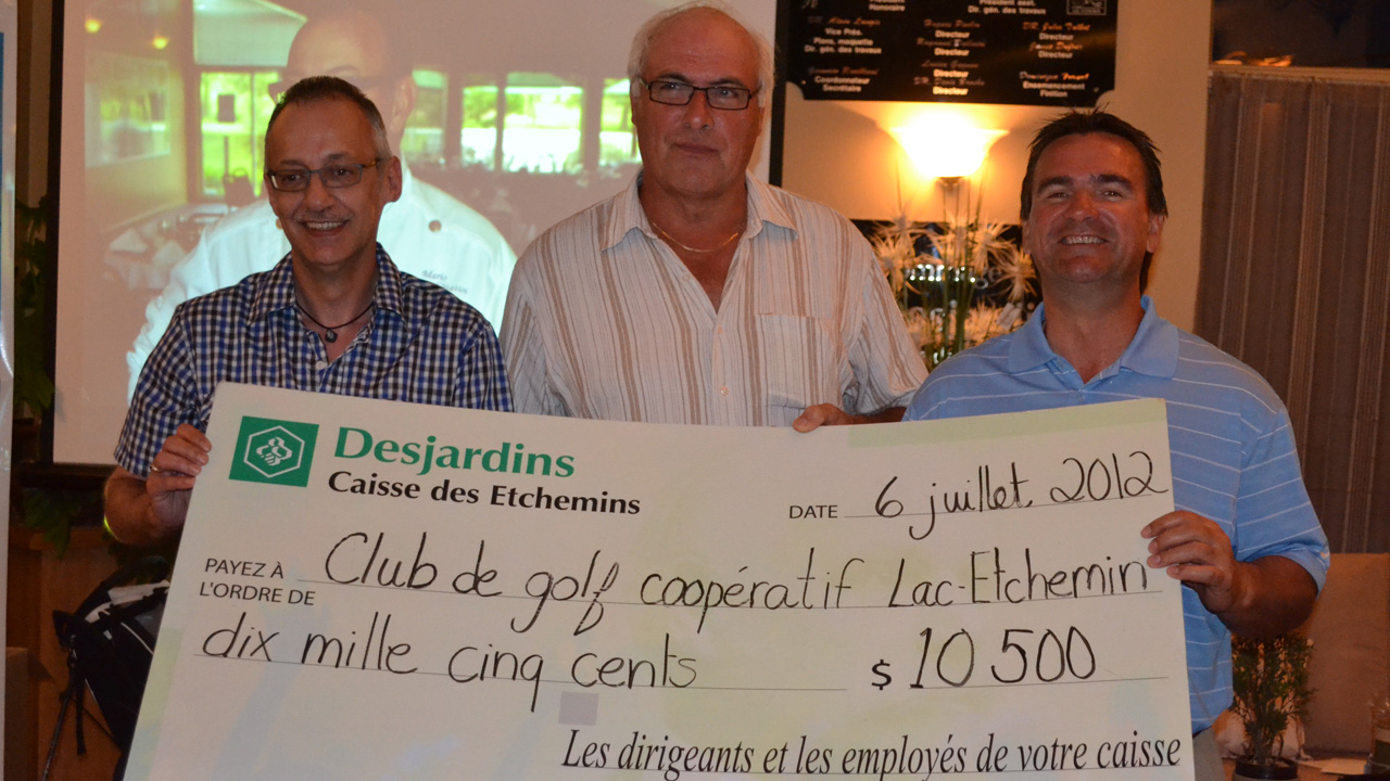 Un montant de 10 500 $ pour le Club de golf coopératif de Lac-Etchemin