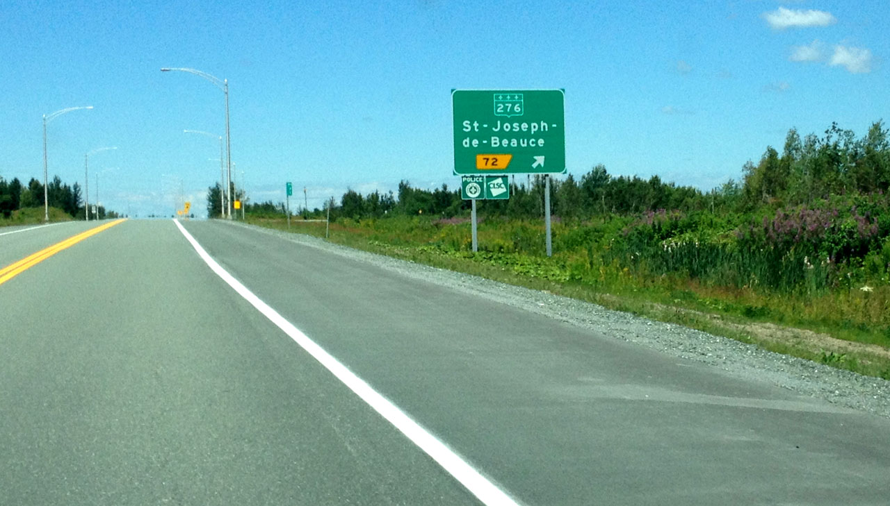 Autoroute 73: Début de la construction du viaduc au-dessus de la route 276