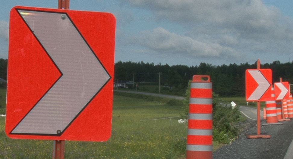 Travaux routiers sur la route Sainte-Thérèse à Sainte-Hénédine