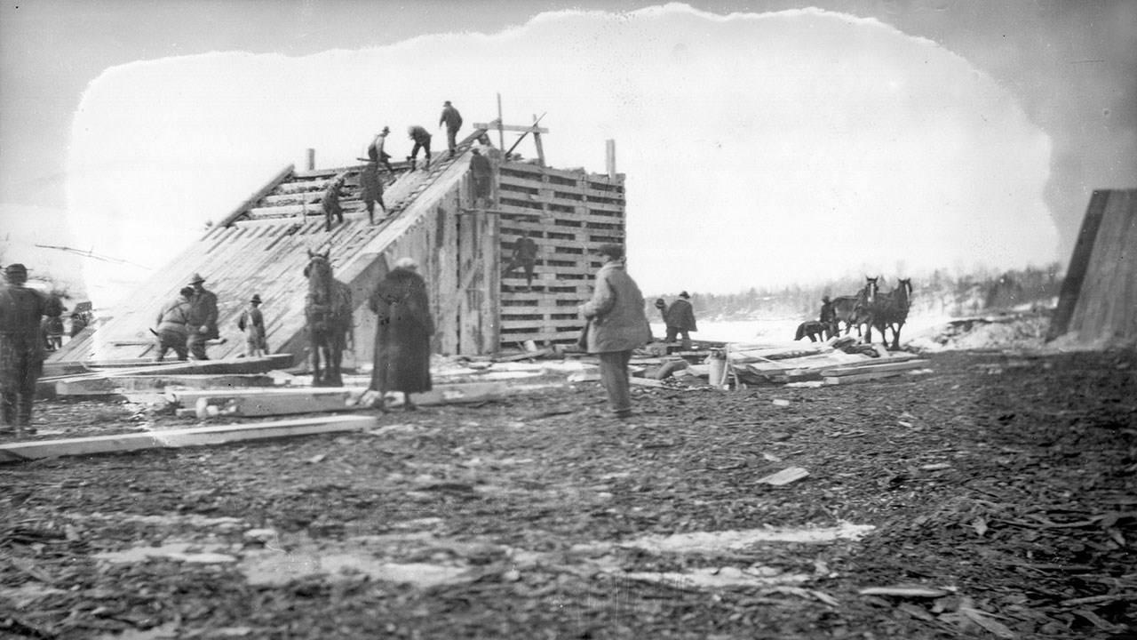 Les estacades de Jersey-Mills au siècle dernier