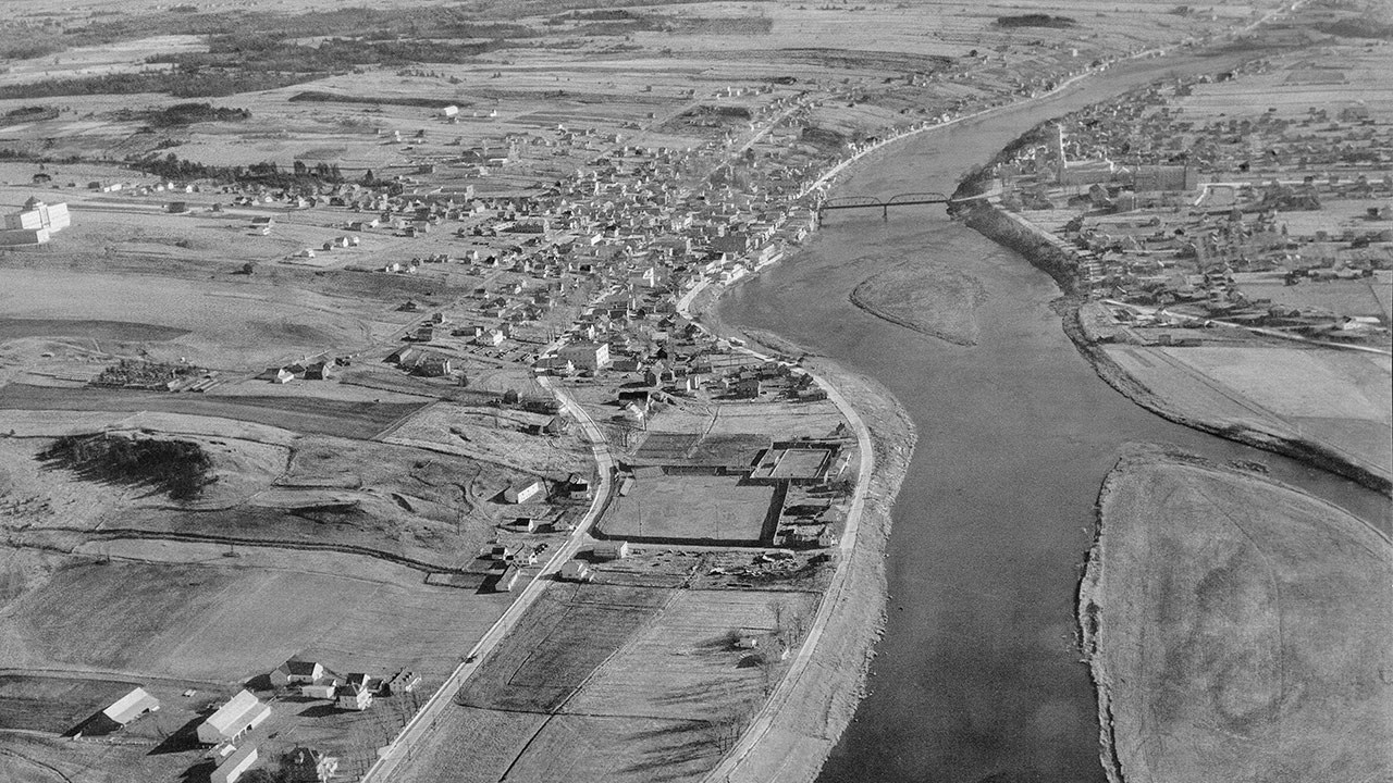 Vues aériennes de Saint-Georges en 1951, 1965 et 2015