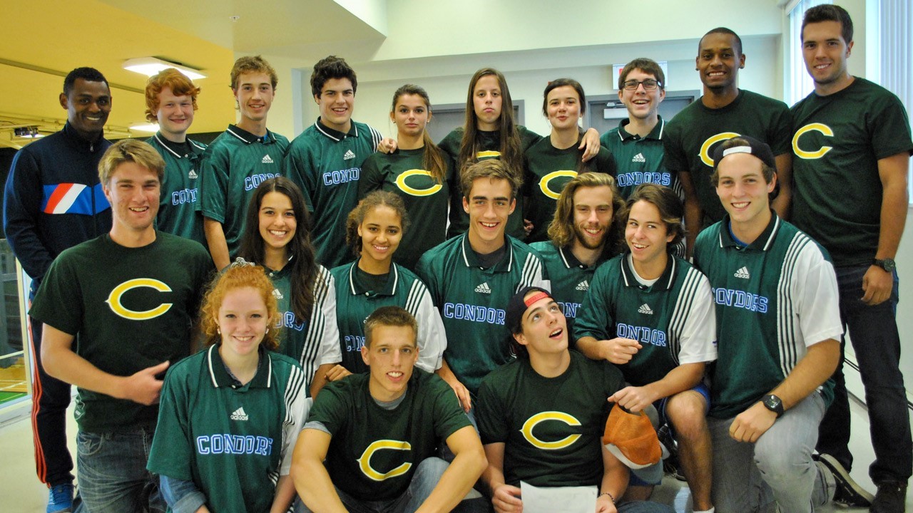 L'équipe de soccer mixte des Condors du Cégep Beauce-Appalaches.