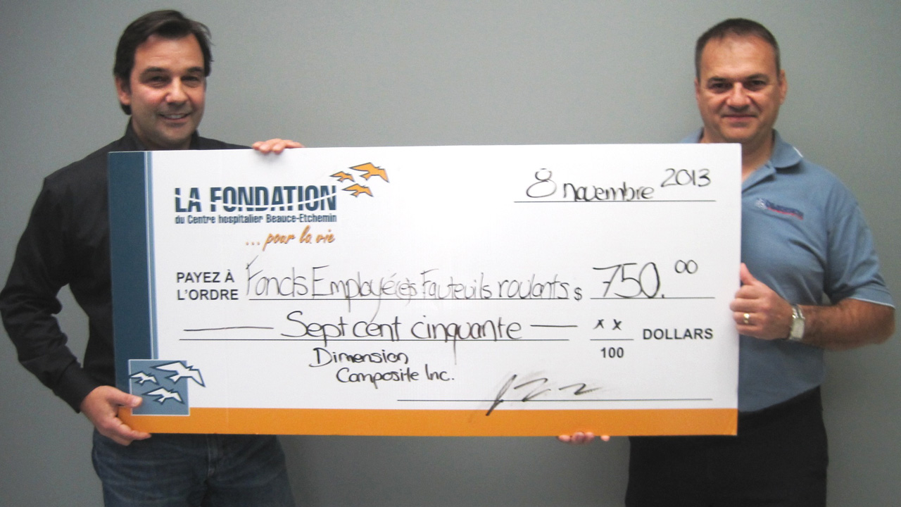 750$ pour la Fondation du Centre hospitalier Beauce-Etchemin