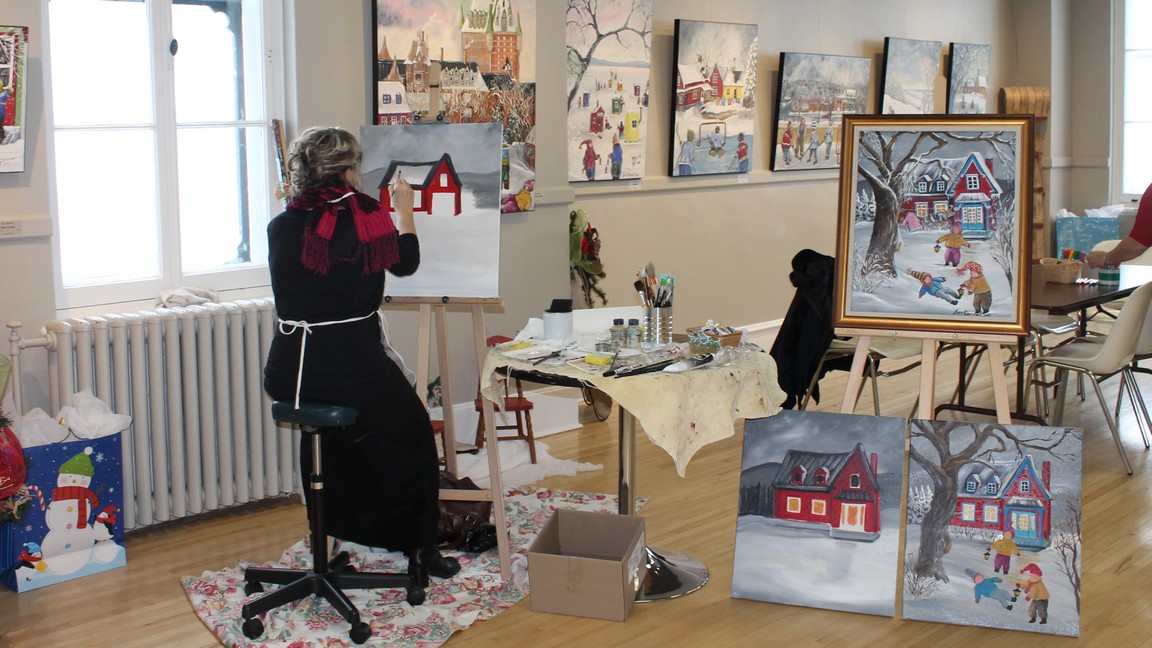 Mme Luce Rancourt à l'oeuvre