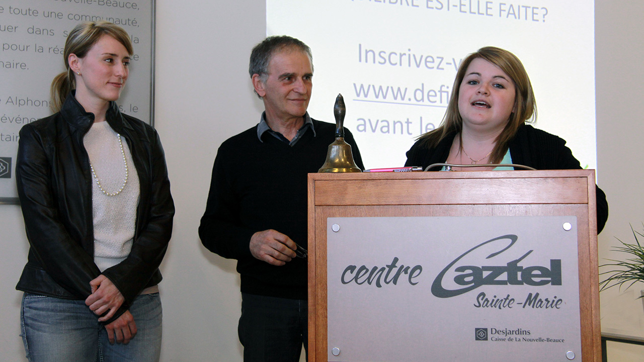 Les trois organisateurs du Défi-Santé Mariverain – Édition 2013 : Nadine Bonneville, Raymond Beaudet et Marie-Michèle Benoît.