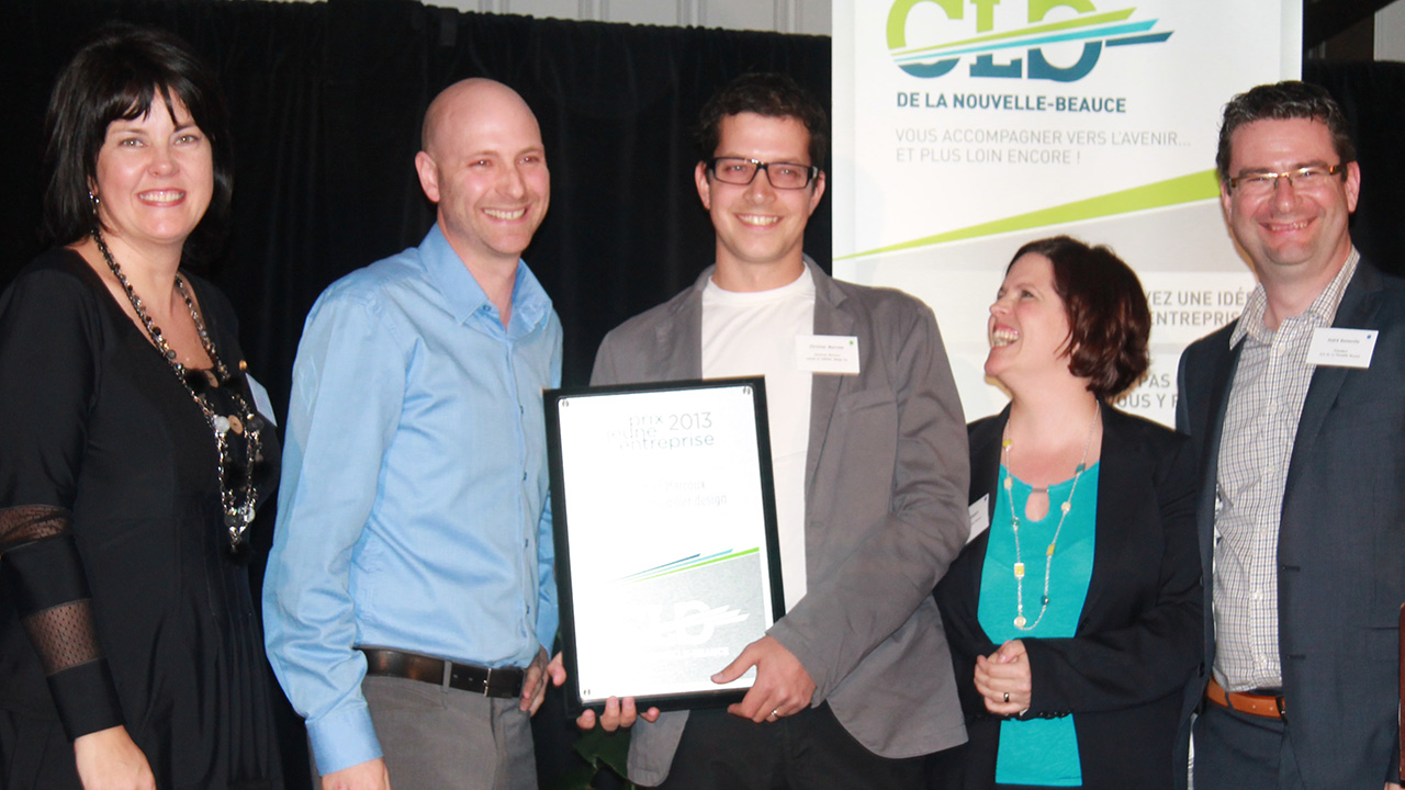 Christian Marcoux remporte le premier prix Jeune entreprise en Nouvelle-Beauce