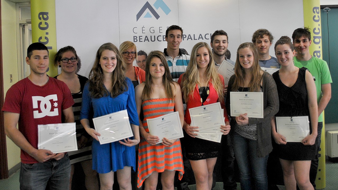 Les boursiers 2013 du Cégep Beauce-Appalaches.