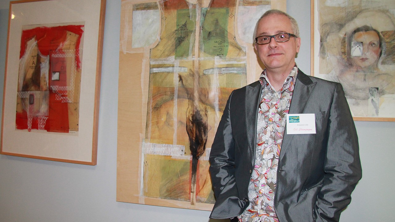 Gill Champagne exposait pour la toute première fois ses dessins.