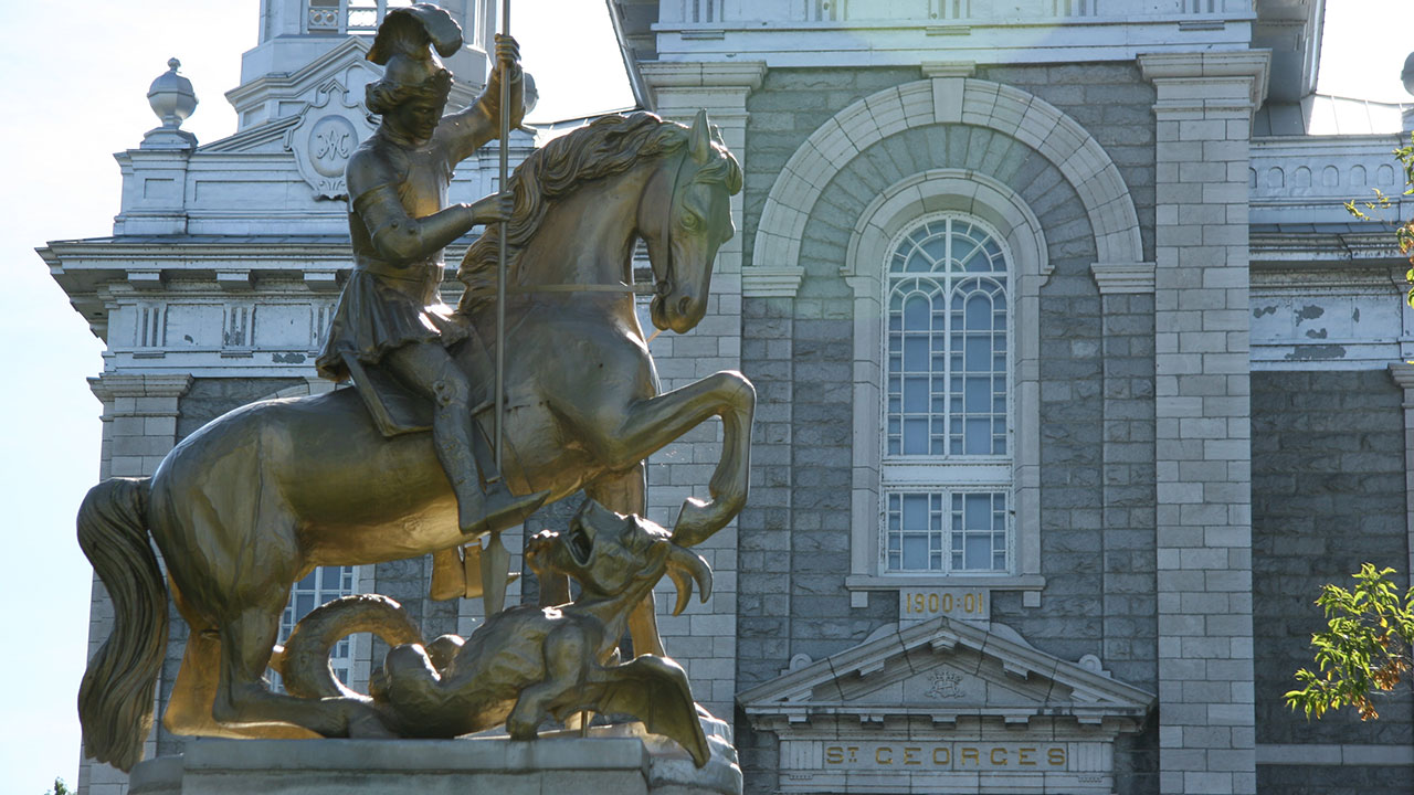 Un spectacle soulignera les 100 ans de la statue de saint Georges terrassant le dragon