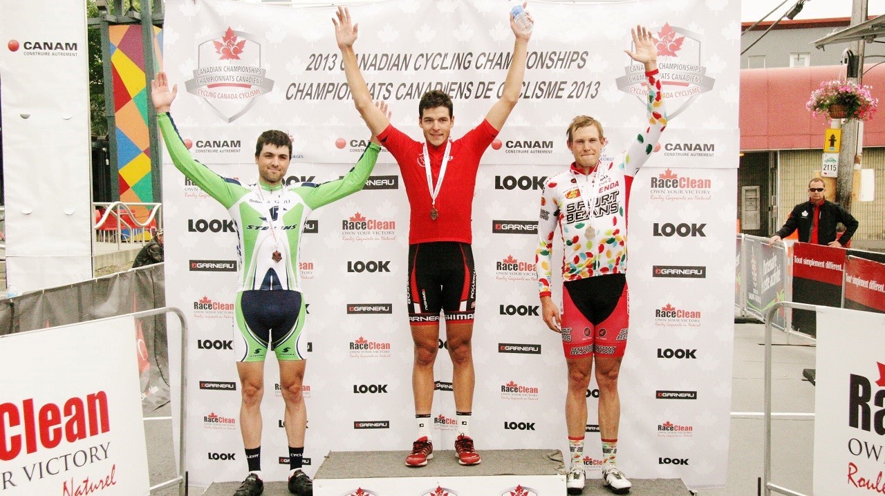 Le podium du critérium masculin