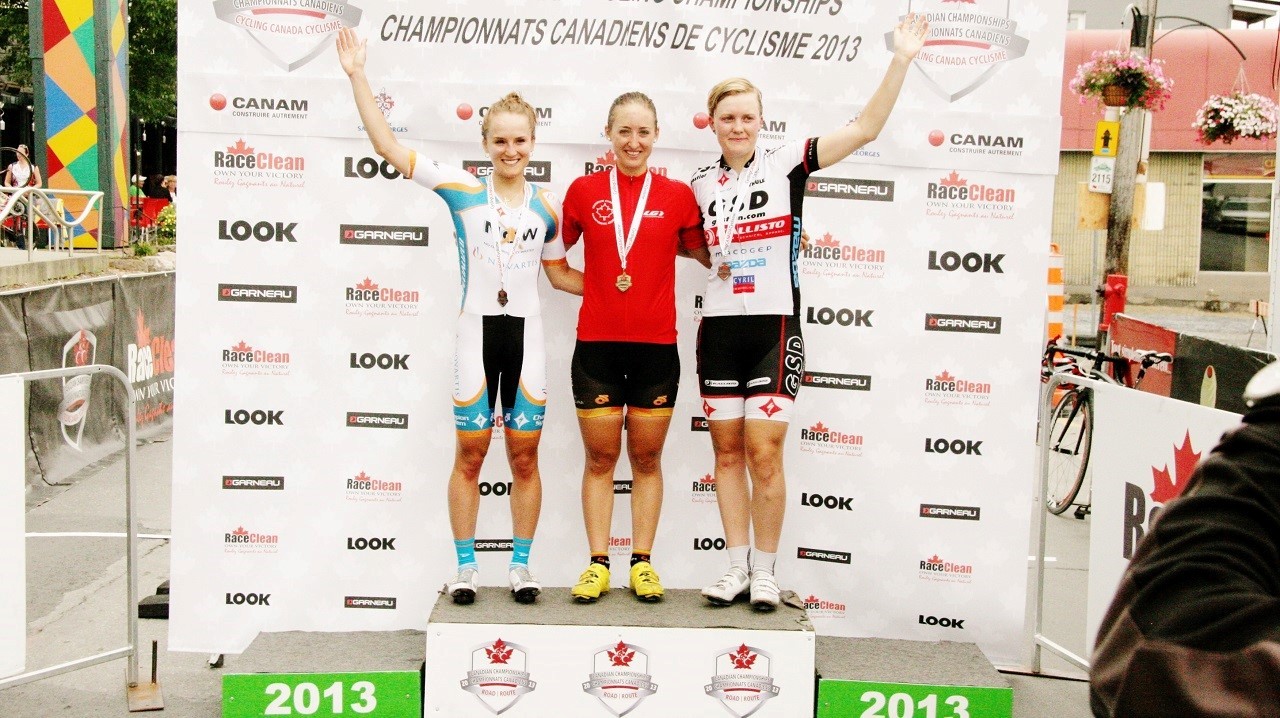 Le podium féminin du critérium