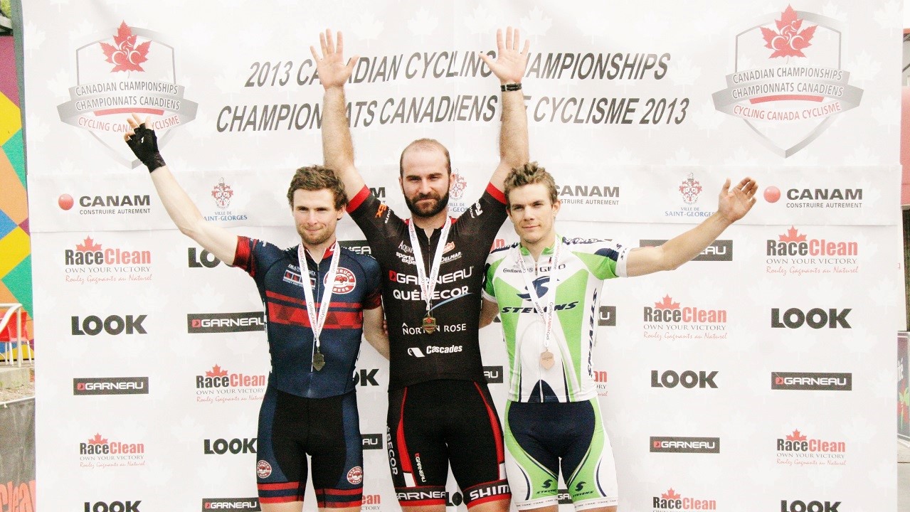 Le podium de l'épreuve du sprint